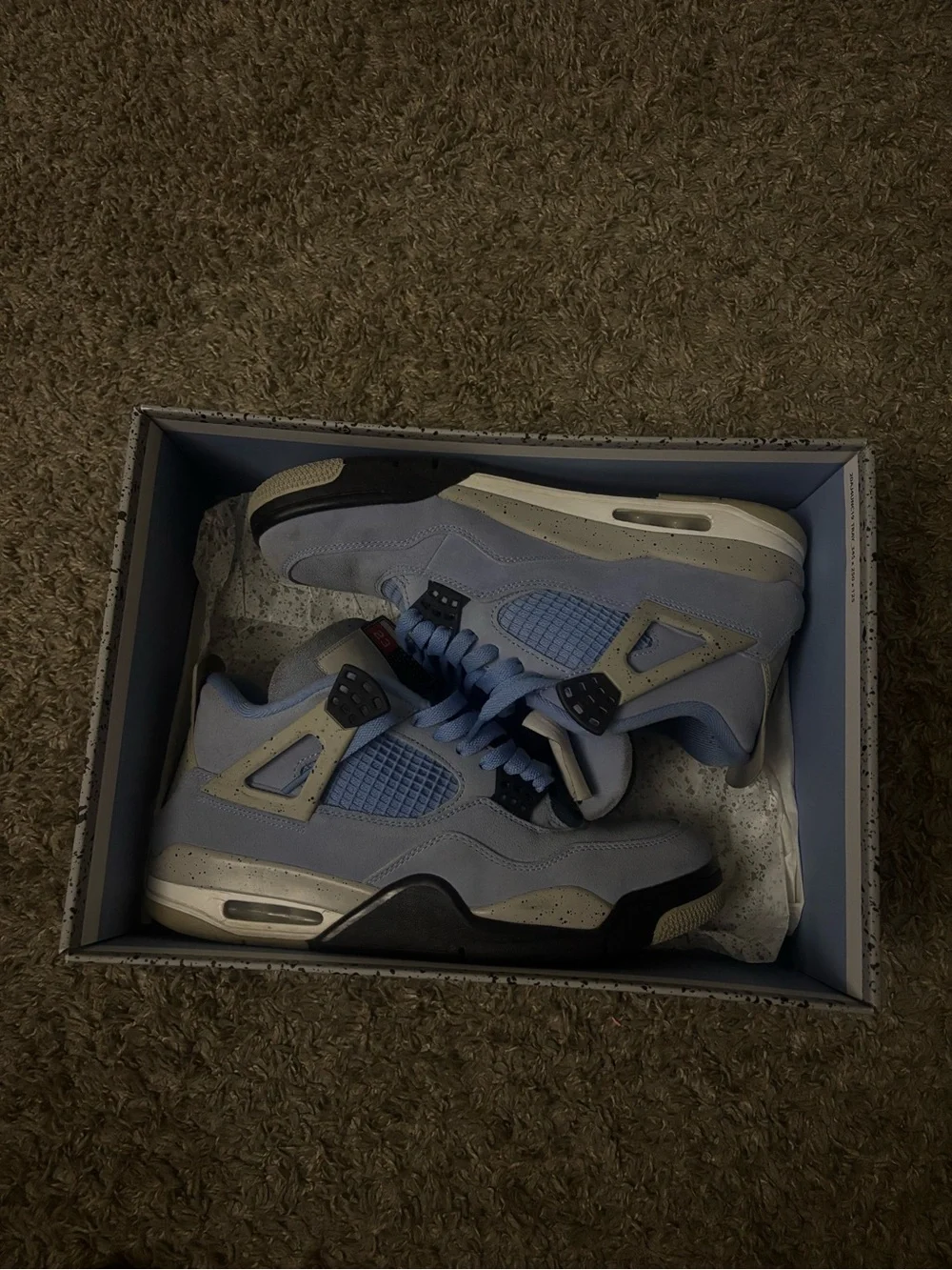 Jordan Men's Light Blue and Gray High-Top Sneakers